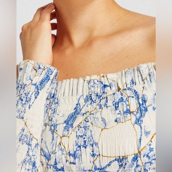 ALLSAINTS Linen-Silk Lara Buruberu Top Size US 6 - Picture 4 of 12